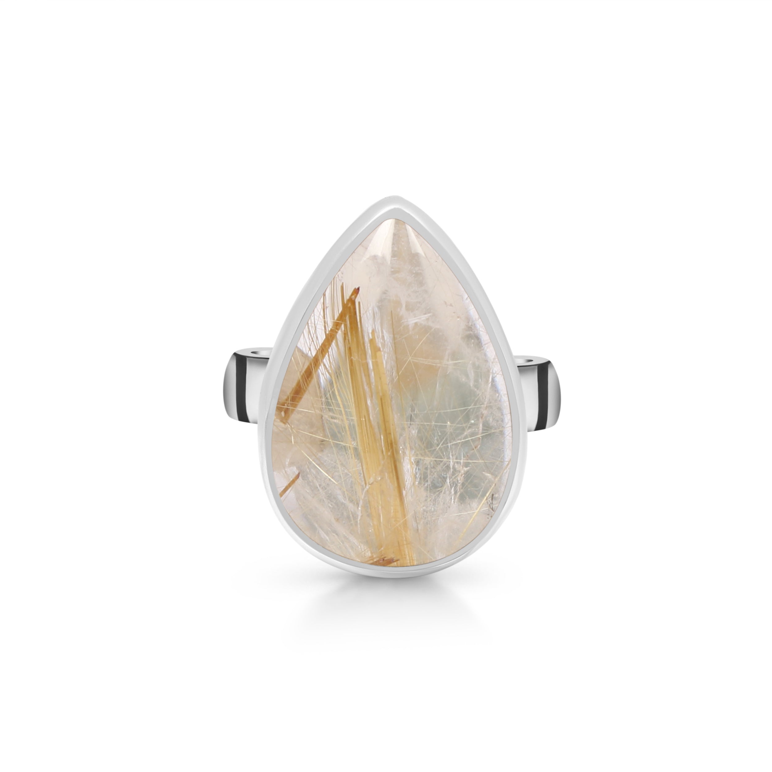 Golden Rutile Adjustable Ring-(GDR-R-10.)